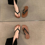 Bottom Summer Out Of The Foot Flip-Flops Women's Shoes Wearing 2025 New Summer Beach Cool