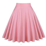 Summer Rockabilly Skirt Vintage 50s Floral High Waist Retro Hepburn Swing Cotton Women Clothing 60s Midi Casual