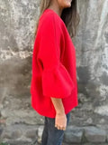 2025 New Fashion Women's Round Seven-Sleeved Short