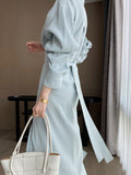 Summer Elegant Casual Midi Women Black Shirt Dress Long Sleeve Loose A-Line Party Vestidos Female Fashion Korean