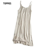 2021 Women Satin Dress Party Luxury Shiny Sundress Sexy Imitation Silk Fashion Ladies