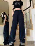 Zingj Retro Cleanfit Cargo Pants Men And Women Loose Straight Casual Pants Simple Wide-Leg