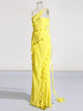 Fashion Sexy Dress 2025 Spring New Sleeveless Wood Ear Splicing Design Feel Open Dress Dress