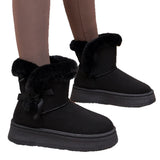 Velvet Thick Snow Boots One Foot Pedal 2025 New Thick-Soled Fur Mouth Warm Large Cotton