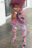 Aesthetic Print Mesh Y2K Thin Leggings Women Trousers Casual High Waist Skinny Clothes Lady Jogger Pant Female