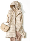 Winter Ultra Light White Duck Down Coat Women 4XL Plus Size Down Jacket Medium Long Vest Female Casual Zipper