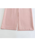 Pink Long Dress Women Waistcoat Midi Dress Woman Sleeveless Elegant Dresses For Women 2023 Office Formal Party