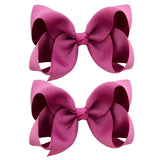 4'' Cute Solid Grosgrain Ribbon Bowknot Hair Clips For Girls Handmade Hairpins Barrettes Headwear Kids Hair