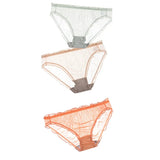 Women Sexy Panties Lace Underpants Low-waist Panties Mesh See Through Perspective Briefs Female Fashion Underwear