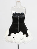 New Dress In Spring 2025 Princess Style Elegant Fresh Sweet Breast Three-Dimensional Flower Dress