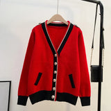 cardigan sweater jacket women South Korea 2021 autumn and winter new style foreign loose outer wear lazy knit