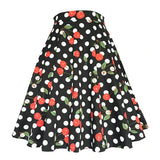 Autumn Pleated Skirts 2021 Womans Saias Midi Faldas 50s 1950s Vintage Women Big Swing Housewife Rockabilly Party