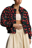 2024 Daisy Dyeing Pocket Zip Short Flying Jacket Cotton Suit Female WQK0501-Outfit