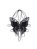 Women Lace Camisole Gothic Black Crop Top Vintage Y2k Summer Fashion Sexy Off Shoulder Bandage Chic Lace Up Butterfly Vest