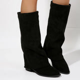 Coarse And Anti-Slip Skinny And Skinny Boots Women 2025 Autumn And Winter New Wear Soft Bottom To Keep Warm