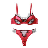 Sexy Eyelash Lace Bra Set Women Lingerie French Embroidery Bralette Push Up Brassiere Female Underwear Bra and Panty