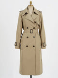 Long Wind Coat Women's 2025 Chic Design Sense Early Spring Double