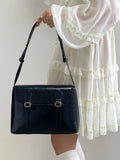 Faux Leather Messenger