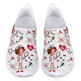 New Breathable Nurse Shoes Doctor Shoes Net Running Shoes Casual Breathable Sports Women's Shoes Flat