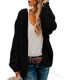 spring and autumn new thick needle twist knit cardigan women's mid-length solid color casual loose coat