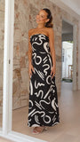 Zingj / Summer 2024 New Women's Fashion Print Strapless Back Sexy