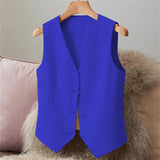 Suit Vest Young Vest Spring And Autumn New Repair Women Black Short Female Horse Clip