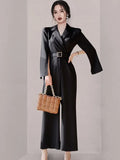 Sister Fan Workplace Suit Jumpsuit Women's Autumn New Korean Temperament Suit Neck