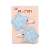 Glitter Cartoon Cartoon Love Heart Crown Hair Clips For Girls Handmade Hairpins Boutique Barrette Kids Hair