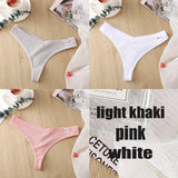 8 Colors Women's Thong G-String Cotton Thongs Women's Panties Sexy V Waist Female Underpants Pantys Lingerie