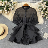 Zingj Chic Blouse Women's Autumn Wear New Lotus Leaf Edge Foreign Style Senior Design Sense Bow Tie Minority