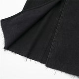 Black Denim Skirt Woman Slit Jean Long Skirts For Women Fashion 2023 High Waist Summer Midi Skirt Y2k Streetwear