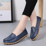 Women Flats Ballet Shoes Woman Cut Out Leather Breathable Moccasins Women Boat Shoes Ballerina Ladies Casual