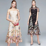 Heavy Industry Positioning Color Embroidery Temperament Female High-Waist Thin