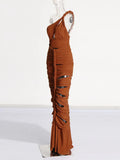 Sexy Two-Piece Set 2025 New Shoulder Kinesi Blouse + Hollow Half-Dress Suit Female