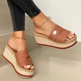 Women's Shoes Slippers 2025 New Thick Bottom Slope Heel Fashion Wish Sandals