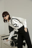 Graffiti White Womens Tops And Blouses Long Sleeve Shirt Lantern Sleeve Designer Top Autumn Loose Shirt Street