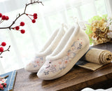 Zingj Shoes, Hanfu Shoes Ancient Style Ancient Thick Platform With Embroidered Cloth Shoes And Autumn And