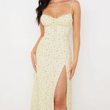 Women Summer Beach Sleeveless Spaghetti Strap Sexy Bodycon Print Dress Party Clothes