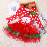 Party Princess Dress For Girl Red Sequins Bow Christmas Vestido Natal Baby Girl Clothes Santa Claus Cosplay Costume For