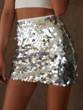 Sequined Skirts Sparkle Slim Short Mini Skirts for Women Shiny Glitter Pencil Skirt Nightwear Party Clubwear 2023