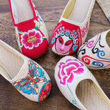 Zingj Embroidered Women's Cloth Shoes Baotou Cool Drag Leisure Summer Walk Shopping Travel Cow Tendon Bottom