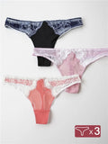 3 Pcs/Lot T-Back Underwear Women Sexy Soft Lace Panties Thong And G Strings Female Seamless Lace Hipster Lingerie