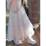 Girl Bow High Waist Slimming Large SkirtOutfit
