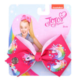 Bows Jojo Siwa Rainbow Printed Knot Ribbon Bow For Girls Handmade Boutique Hair Clip Children Hair