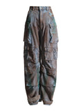Wind Jeans Pants Women's Autumn 2025 New Lazy Cargo Pants Mop Straight Pocket Wide Leg