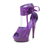 Zingj Model Shoes Fine Heel Sexy Black Waterproof Table 13Cm15cm Hate Sky High Heel Sandals Female