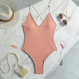 2025 Eye-Wear Rope Color Sexy Conjoined Sling Swimsuit Swimsuit