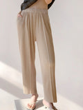 Folded 2025 New Fish Scale Pants Show Thin Set Of Leisure Pants Tight Waist Multi-Color Temperament Lazy