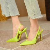 Pink High Heels Women's 2025 New Pointed French Fine Heel Muller Shoes Casual Wear Head Head