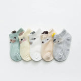 Pairs/lot 0 to 7 Years Spring Summer Thin Mesh Socks For Girls Boys Cute Animal Children's Thin Sock Baby Newborn Short